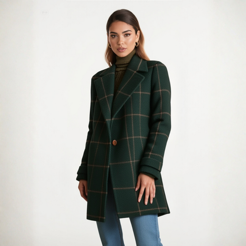 Fiona – Abrigo clásico de cuadros